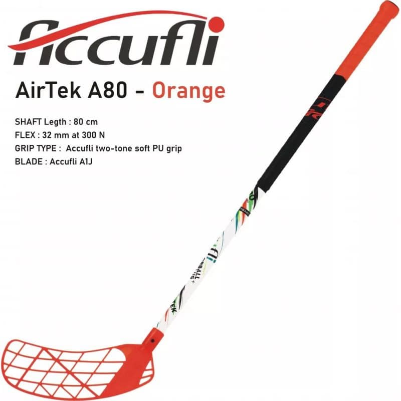 Florbalová hokejka ACCUFLI Florbalová hokejka AirTek A80 Orange R 2