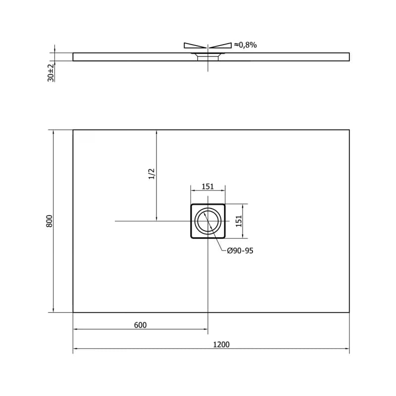 POLYSAN - FLEXIA sprchová vanička z liateho mramoru s možnosťou úpravy rozmeru 120x80cm 77922 5