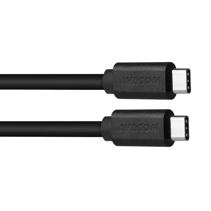 AVACOM dátový a nabíjací kábel USB Type-C - USB Type-C, 40cm, čierna 1