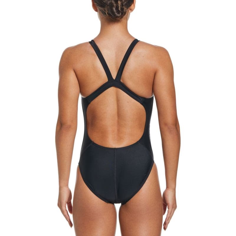 Dámske plavecké jednodielne plavky NIKE SWIM LOGO TAPE FASTBACK OP BLAC-BLACK 2