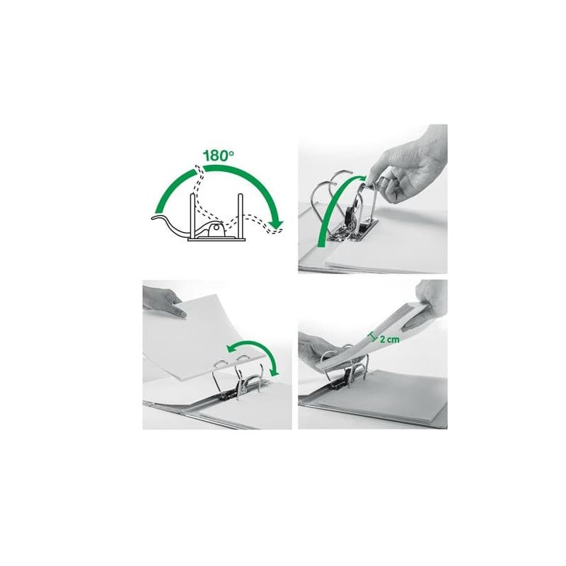LEITZ Mobilný zakladač 180° Active STYLE, 75 mm, arktická biela 4