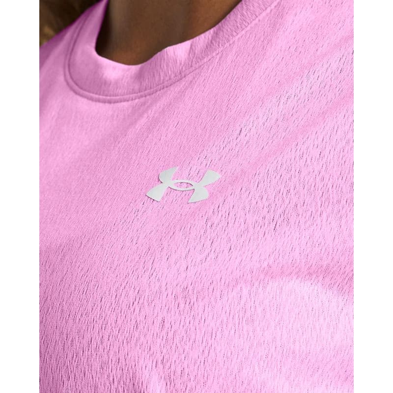 Dámske tréningové tričko s krátkym rukávom UNDER ARMOUR Tech Riddle SSC-PNK 2