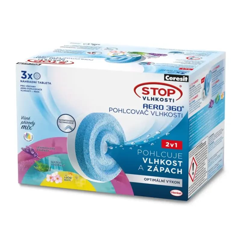 Ceresit Stop vlhkosti Aero 360° náhradné tablety 3 x 450 g 1