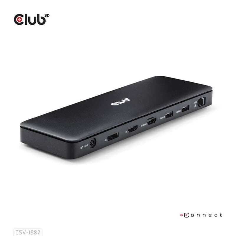 Club3D Dokovacia stanica USB-C 12v1, 1xDP, 1xHDMI, 2xUSB-C, 4xUSB, 1xRJ45, čierna 5