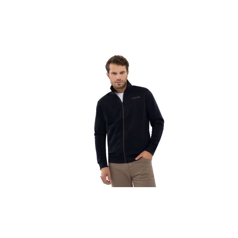 Pánska mikina so zipsom VOLCANO B-LENOX-600-NAVY