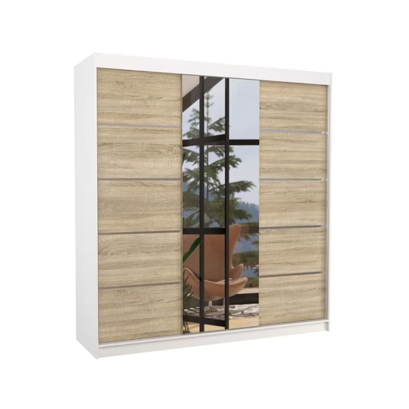 ArtAdrk Šatníková skriňa BERGEN  | biela/dub sonoma 200 cm 1
