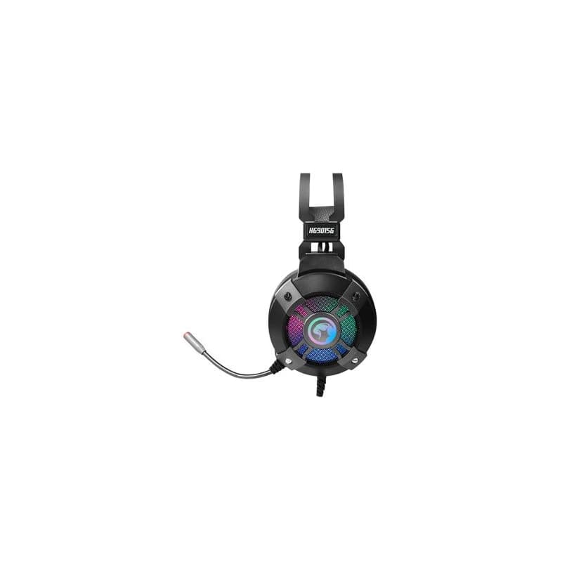 Marvo HG9015G sluchátka s mikrofónom, káblové, čierna, 7.1 (virtuálne), USB 3