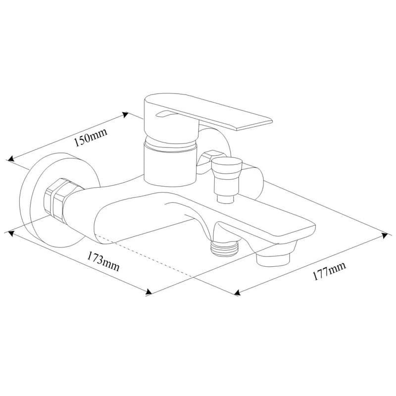 MEXEN/S - R05 Royo vaňová batéria so sprchou set, biela 7223R05-20 2