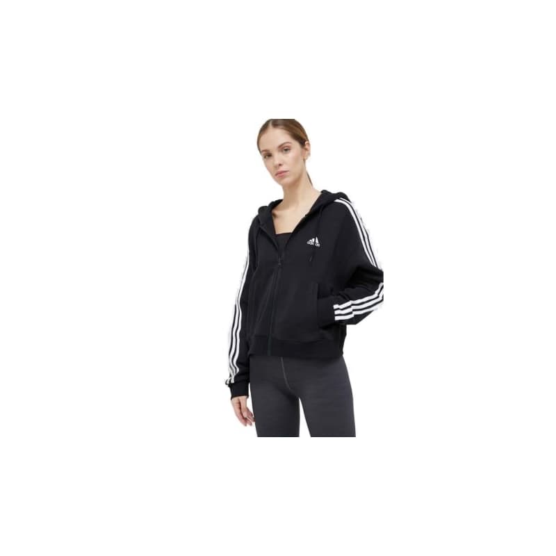 Dámska mikina so zipsom ADIDAS W 3S FT FZ S HD-IC8781-Black 1