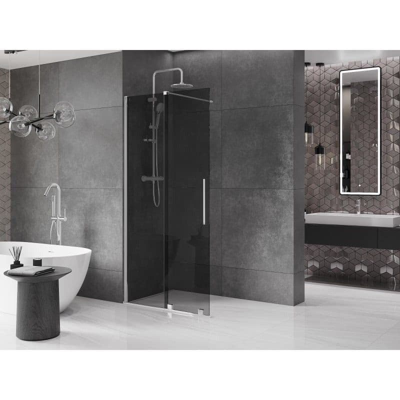 MEXEN/S - Velar Sprchová zástena posuvná Walk-in 90 x 200, grafit 8 mm, chróm 871-090-000-43-01 2