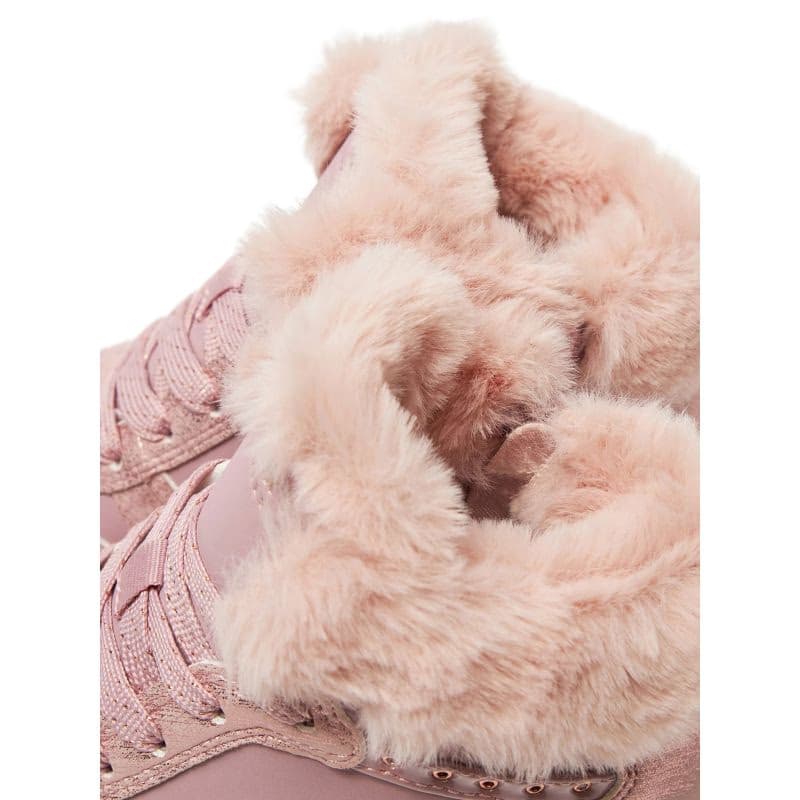 Dievčenské členkové zimné topánky SKECHERS Uno Lite Comfurt Collar mauve 6