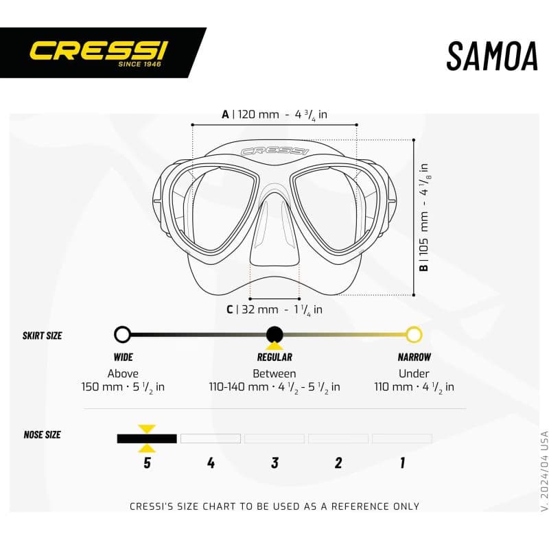 Potápačská maska CRESSI SAMOA MASK CLEAR BLUE 5