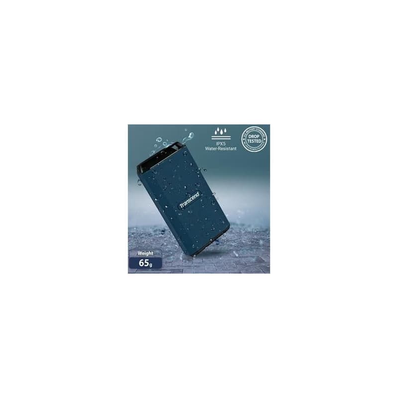 Transcend ESD410C 4TB, USB 20Gbps Type C, Externý odolný SSD disk (3D NAND flash), 2000MB/R, 2000MB/W, modrý 5