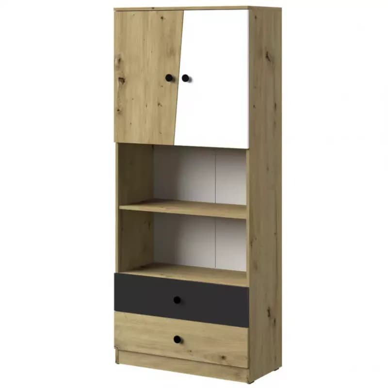 Regál Nero 04  80 – Čierna Mat 1