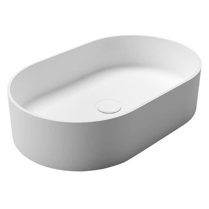 SAPHO - THIN umývadlo na dosku Rockstone, 55x35cm, biela mat WN205
