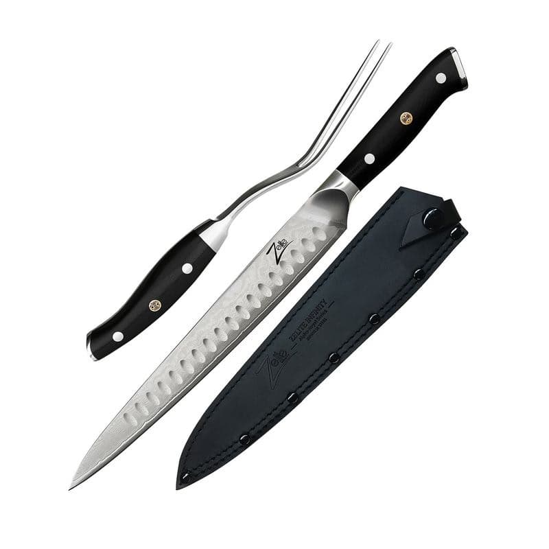 Zelite Infinity by Klarstein Alpha-Royal Japanese Series, 10" tranžírovací príbor, damašková oceľ 1