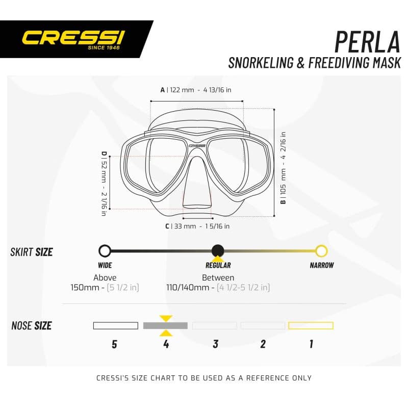 Potápačská maska CRESSI PERLA MASK CLEAR BLACK 4