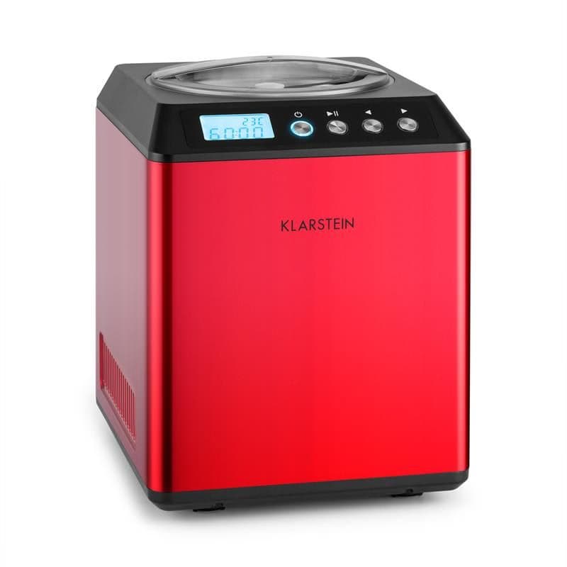 Klarstein Vanilla Sky, zmrzlinovač, s kompresorom, 180W, 2 l, nehrdzavejúca oceľ, červený 1