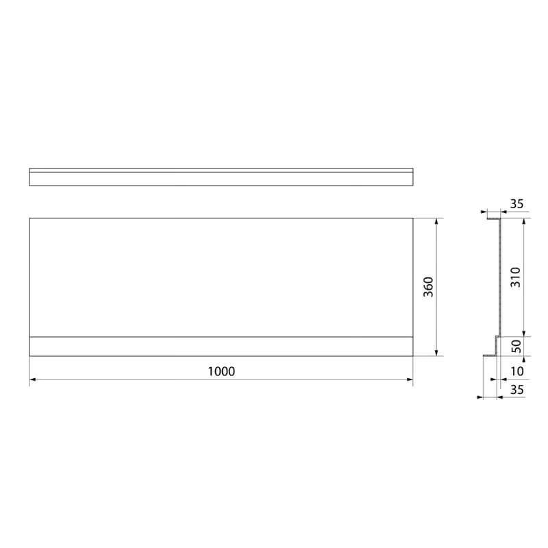 POLYSAN - DEEP PLAIN NIKA panel, 100x36cm 84825 2