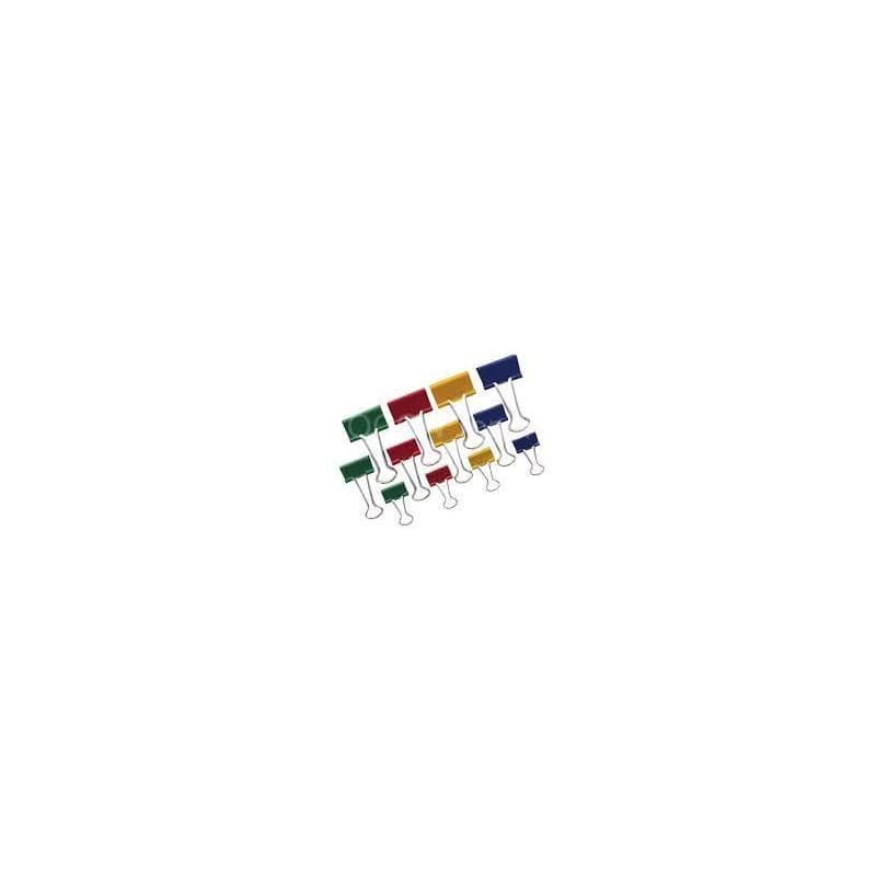 Klip Binder 15mm 12ks farebný