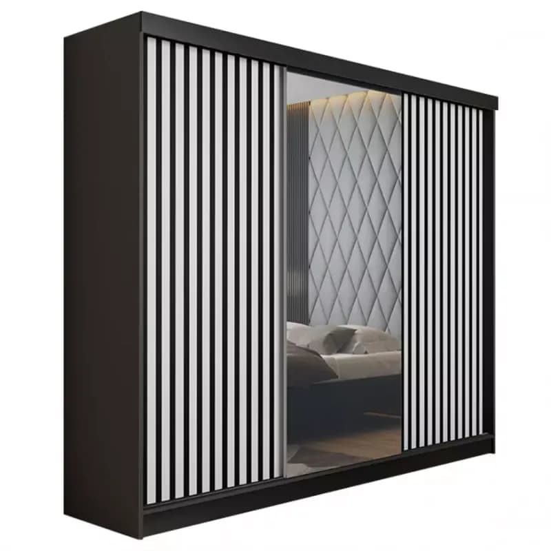 Skriňa Malani 200 L grafit / dvierka biely 1