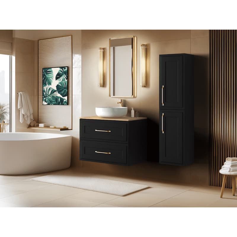 Elvisia Skrinka pod umývadlo CLASSIC Black | 80 cm 4