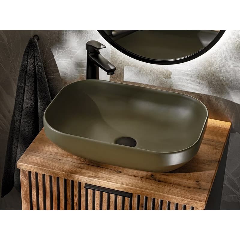 ArtCom Keramické umývadlo NELI MFG | zelený mat 50 cm 6