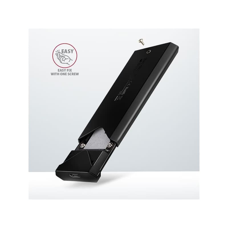 AXAGON EEM2-UB2, USB-C 10Gbps - M.2 NVMe SSD ARROW box, čierny 3