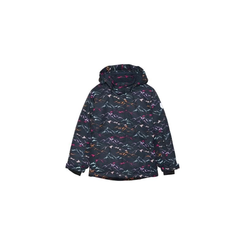 Dievčenská lyžiarska bunda COLOR KIDS Ski Jacket - AOP, total eclipse 741118.7850
