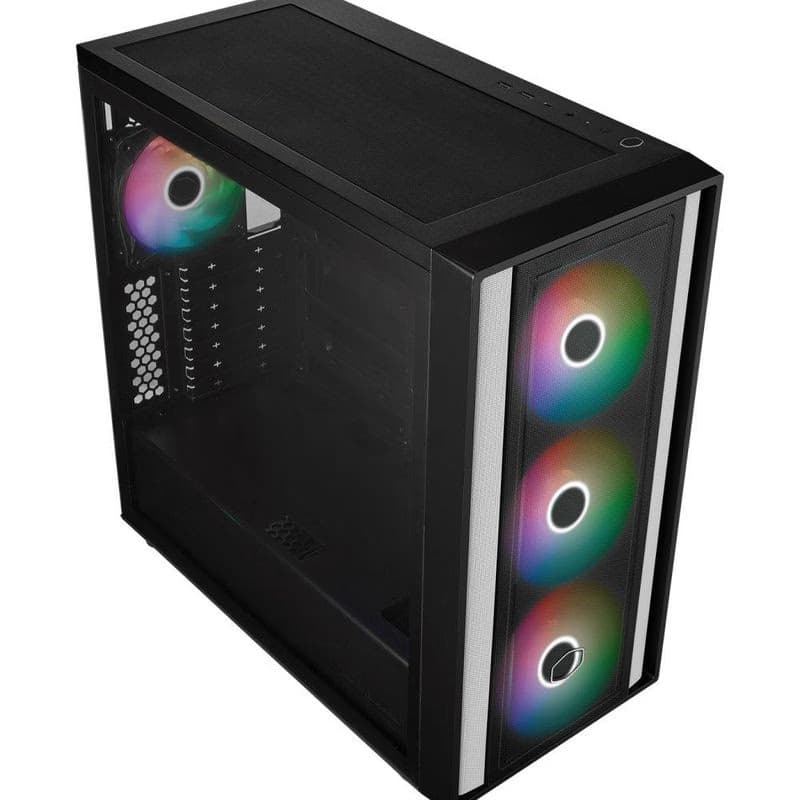 Cooler Master case MasterBox 600, ATX, Priehľadná bočnica, 3x 140mm ARGB Fan, 1x 120mm ARGB Fan, ARGB Hub, Čierna 2
