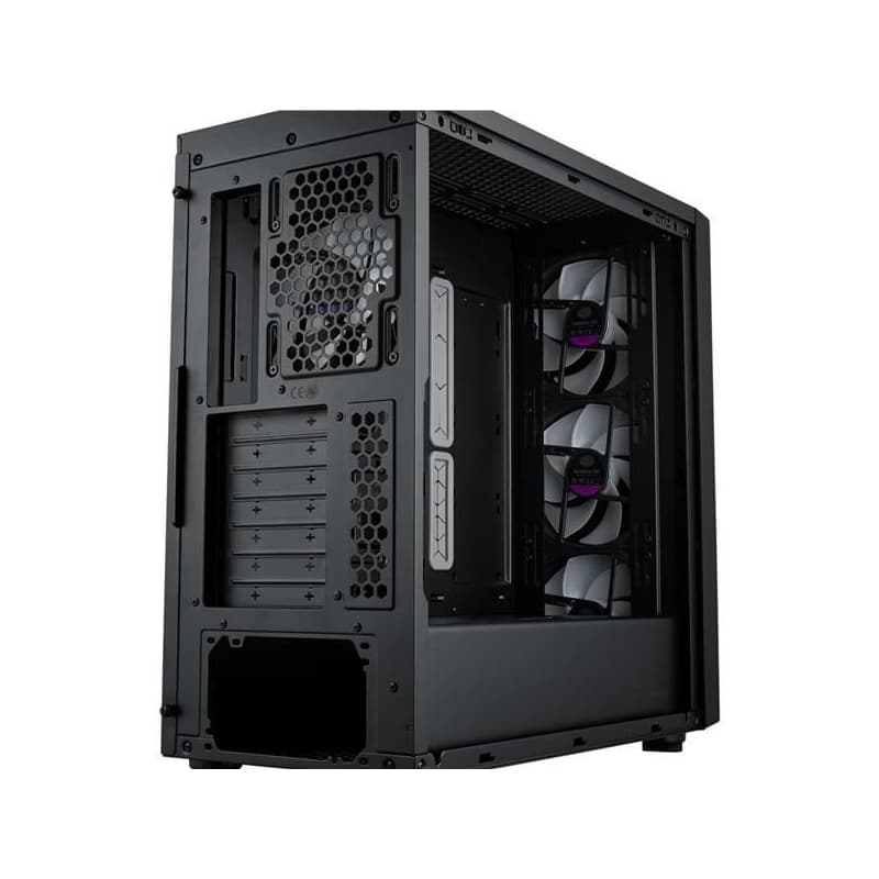 Cooler Master case MasterBox 600, ATX, Priehľadná bočnica, 3x 140mm ARGB Fan, 1x 120mm ARGB Fan, ARGB Hub, Čierna 4