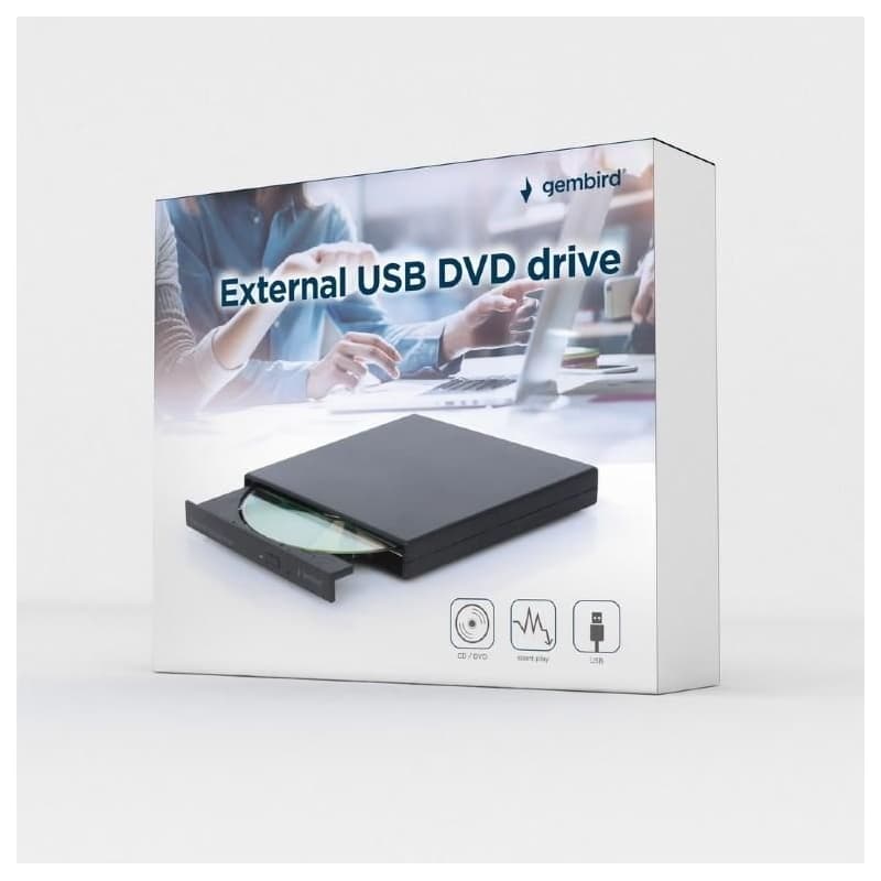GEMBIRD externá DVD-ROM napaľovačka DVD-USB-04, čierna 5