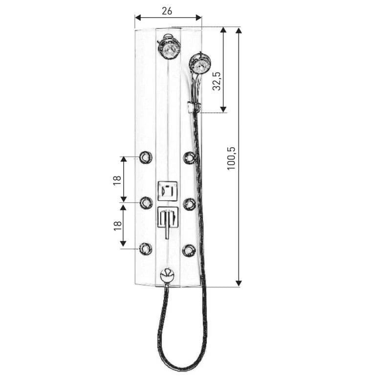 KERRA - Panel sprchový s hydromasážou Moonlight 5906365580810 5