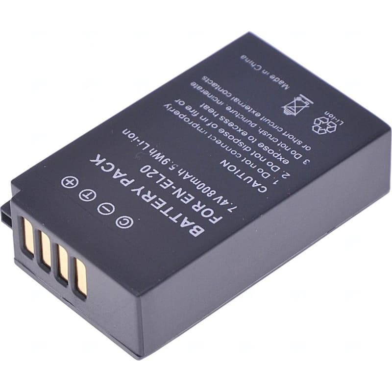 Batéria T6 power Nikon EN-EL20, EN-EL20a, 800mAh, 5,9Wh, čierna 1