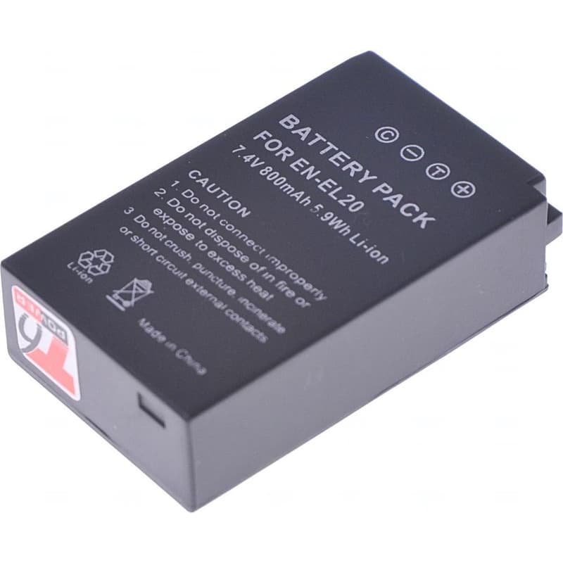 Batéria T6 power Nikon EN-EL20, EN-EL20a, 800mAh, 5,9Wh, čierna 2
