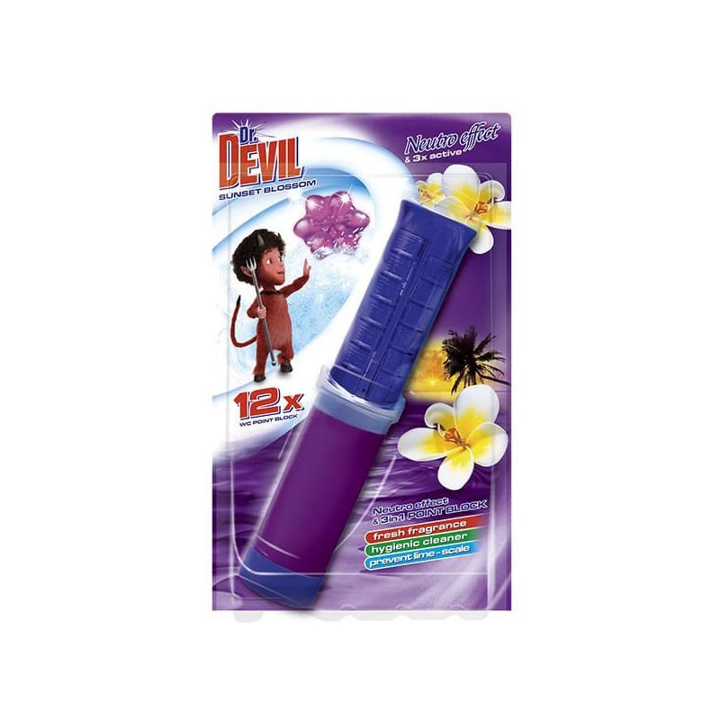 Dr.Devil WC gél bodový blok 3v1 Sunset blossom 75ml