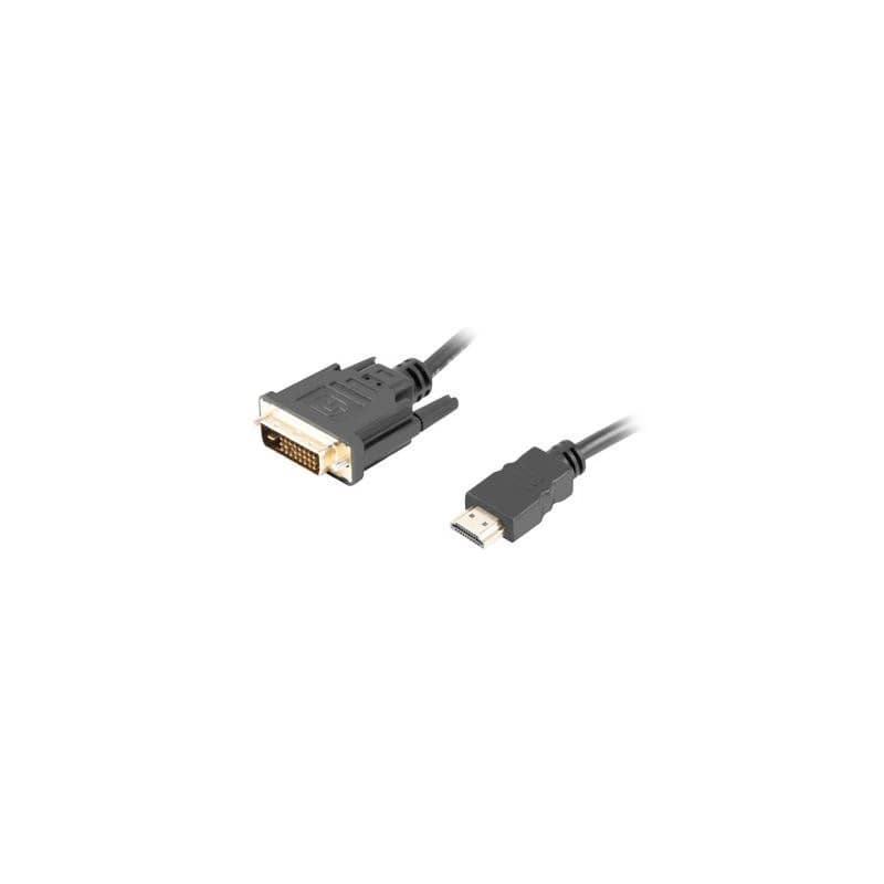 LANBERG pripojovací kábel HDMI/A na DVI-D (24+1), M/M, 4K@30Hz, dĺžka 3m, čierny, dual link, pozlátené konektory 1
