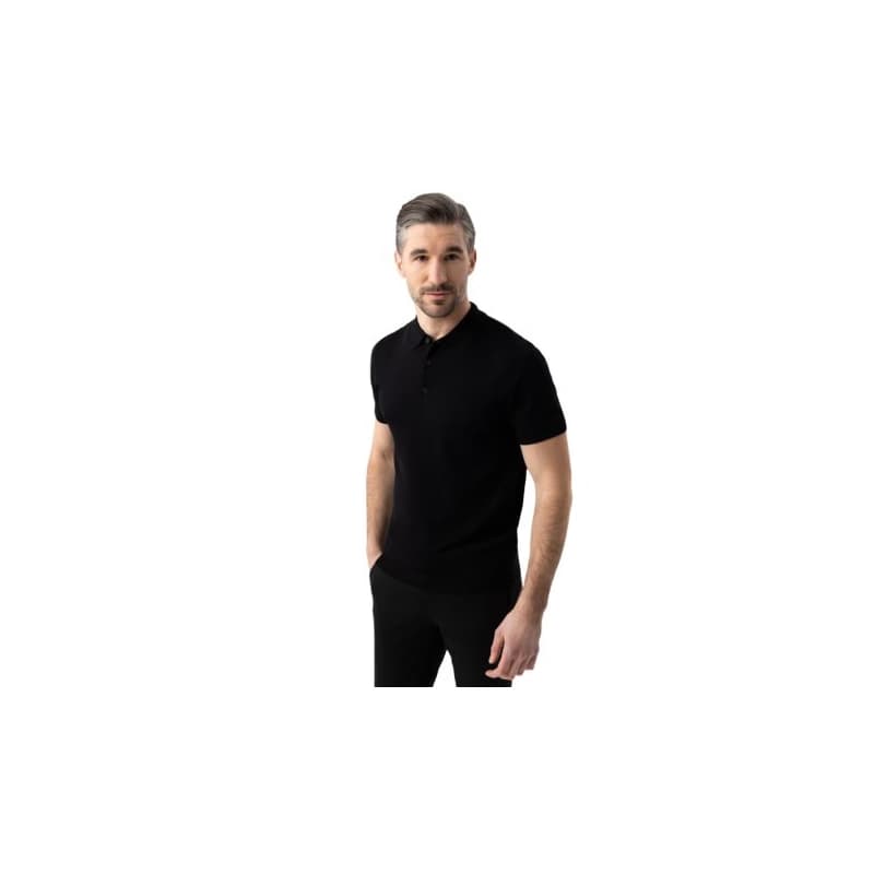 Pánske polo tričko s krátkym rukávom VOLCANO O-MORO-BLACK