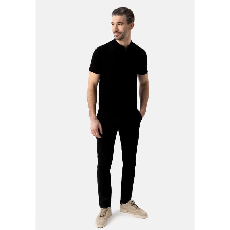 Pánske polo tričko s krátkym rukávom VOLCANO O-MORO-BLACK 4