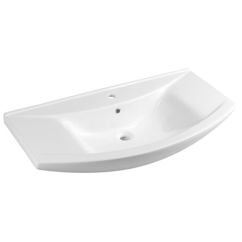 AQUALINE - ZERO 97 keramické umývadlo nábytkové 97x51cm, biela 6095