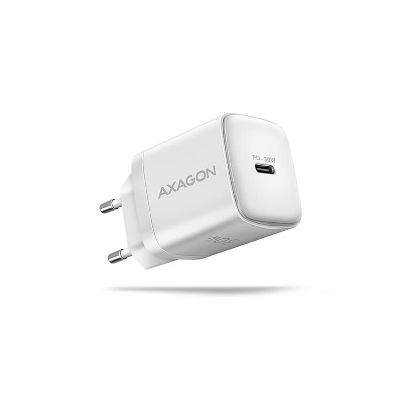 AXAGON ACU-PD30W, Sil nabíjačka do siete 30W, 1x port USB-C, PD3.0/PPS/QC4+/SFC/AFC/Apple, biela 1