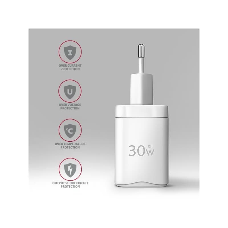 AXAGON ACU-PD30W, Sil nabíjačka do siete 30W, 1x port USB-C, PD3.0/PPS/QC4+/SFC/AFC/Apple, biela 5