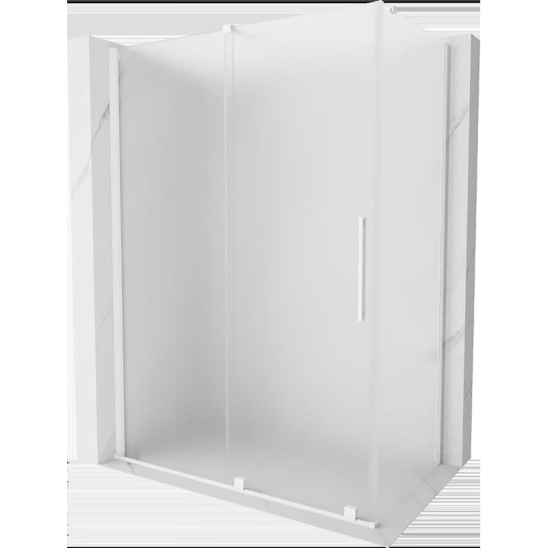 MEXEN/S - Velár sprchovací kút, posuvné dvere 130 x 70, dekor, biela 871-130-070-31-20 1