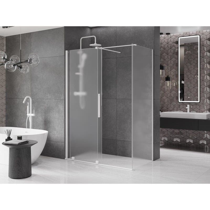 MEXEN/S - Velár sprchovací kút, posuvné dvere 130 x 70, dekor, biela 871-130-070-31-20 6