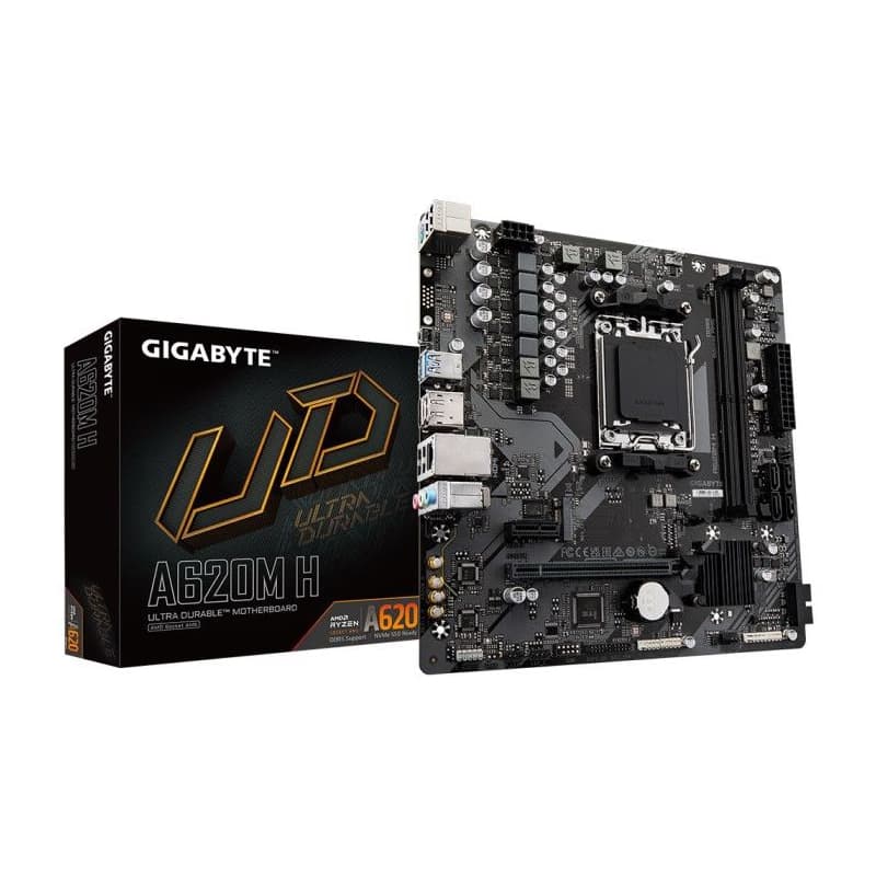 GIGABYTE MB Sc AM5 A620 H, AMD A620, 2xDDR5, 1xDP, 1xHDMI, mATX