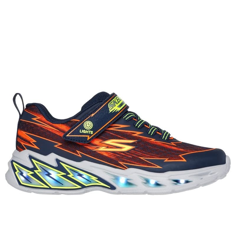 Chlapčenská rekreačná obuv SKECHERS S Lights Light Storm 2.0 K navy orange 2