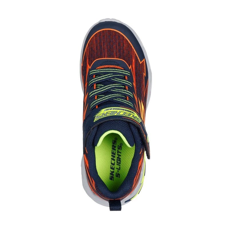 Chlapčenská rekreačná obuv SKECHERS S Lights Light Storm 2.0 K navy orange 4