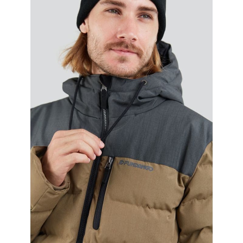 Pánska bunda FUNDANGO Passat Padded Jacket-639-mud 4