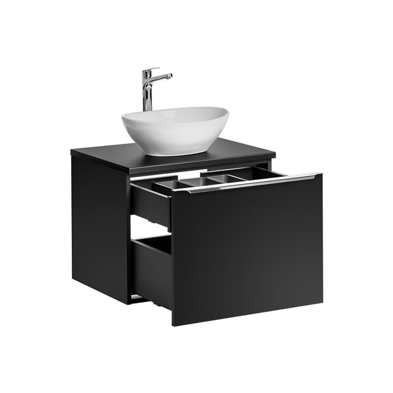 ArtCom Kúpeľňová skrinka s umývadlom a doskou SANTA FE Black DU60/2 | 60 cm 3