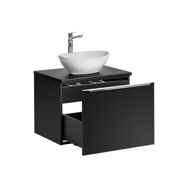 ArtCom Kúpeľňová skrinka s umývadlom a doskou SANTA FE Black DU60/2 | 60 cm 4